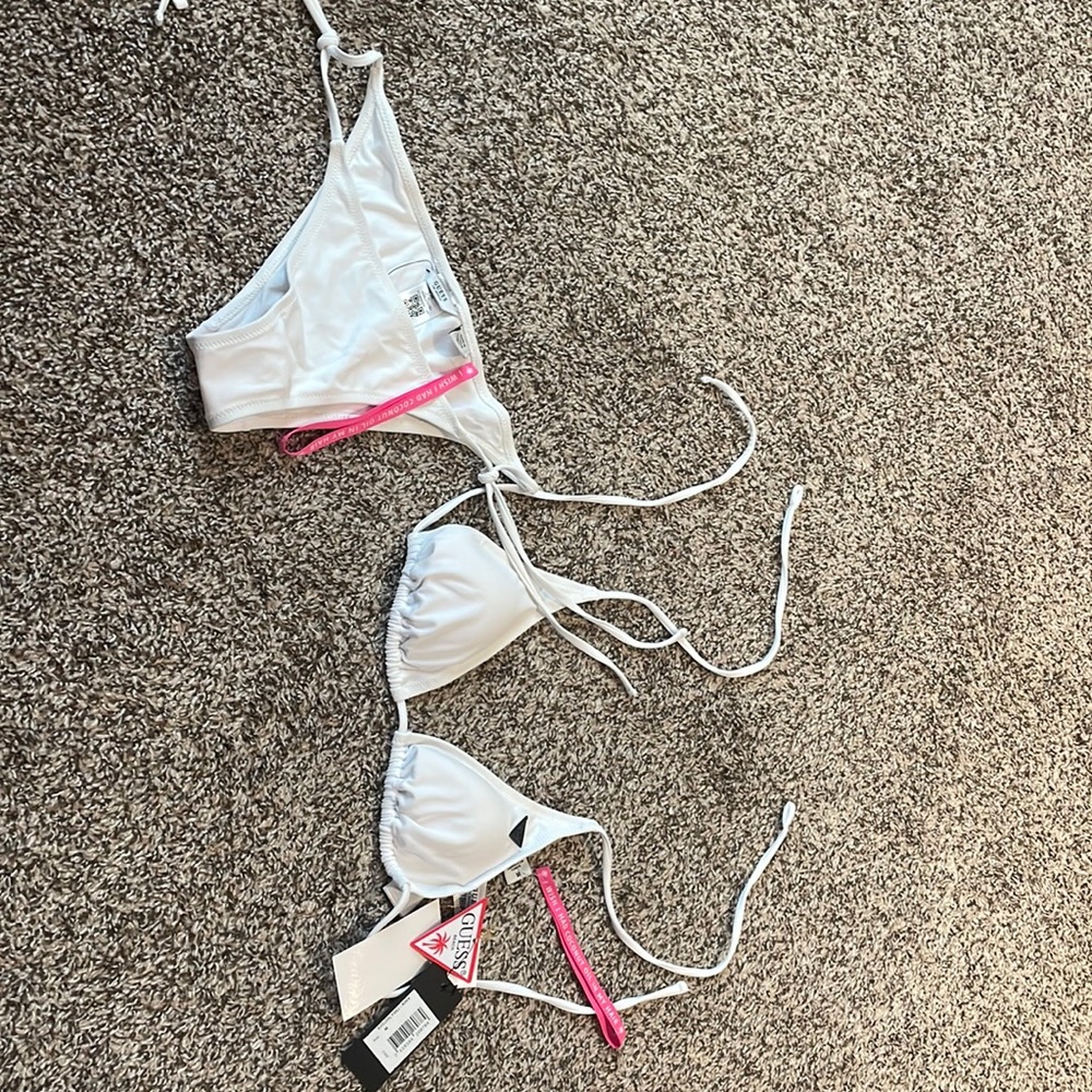 Swim Bikini Set - White with Emblem Detail on Top & Bottom